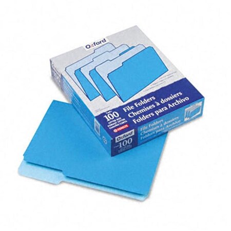 Pendaflex Pendaflex 1521/3BLU Two-Tone File Folders- 1/3 Cut- Top Tab- Letter- Blue/Light Blue- 100/Box 1521/3BLU